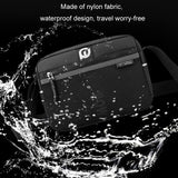 Men Nylon Crossbody Satchel For Outdoor Use - Black - 45-Degree Angle