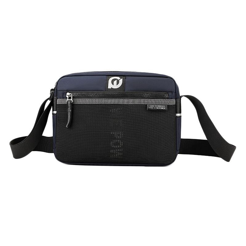 Men Nylon Crossbody Satchel For Outdoor Use - Black