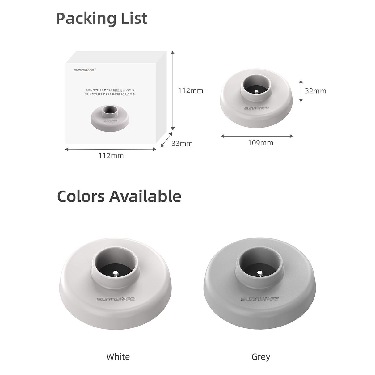 Desktop Stand for Dji Om 5 Mobile Gimbal - White