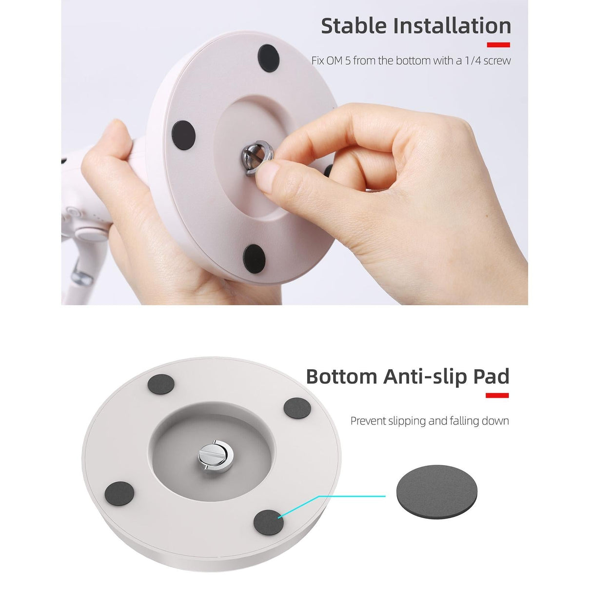 Desktop Stand for Dji Om 5 Mobile Gimbal - White