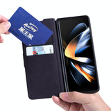 For Samsung Galaxy Z Fold4 5G Foldable Magnetic Phone Case With Pen Holder - Portable And Practical - Close-Up Angle