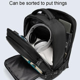 Business Backpack - Waterproof Compact Design - Close-Up Angle