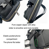 8 Leather Shoulder Mobile Phone Messenger Bag Casual Water Bottle Bag - Black - 45-Degree Angle