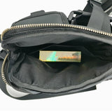 8 Leather Shoulder Mobile Phone Messenger Bag Casual Water Bottle Bag - Black - Rear View