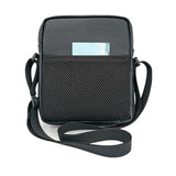 8 Leather Shoulder Mobile Phone Messenger Bag Casual Water Bottle Bag - Black - Close-Up Angle