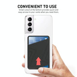 Silicone Adhesive Card Case Black - Blue