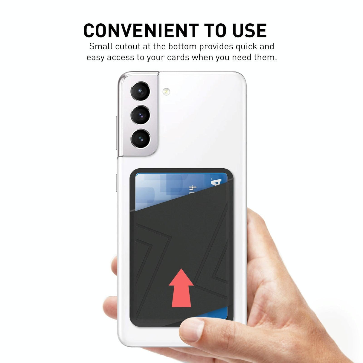Silicone Adhesive Card Case Black - Blue