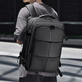 Large Capacity Expandable Business Backpack - Black - Extra Image