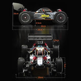 Black Electric 4Wd Alloy Off-Road Rc Car - Top-Down View