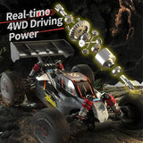 Black Electric 4Wd Alloy Off-Road Rc Car - Close-Up Angle