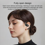 Black Open Wireless Bluetooth Earphones - Ysp18 Ows - 45-Degree Angle