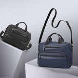 Versatile Men Laptop Briefcase - Black - Side View