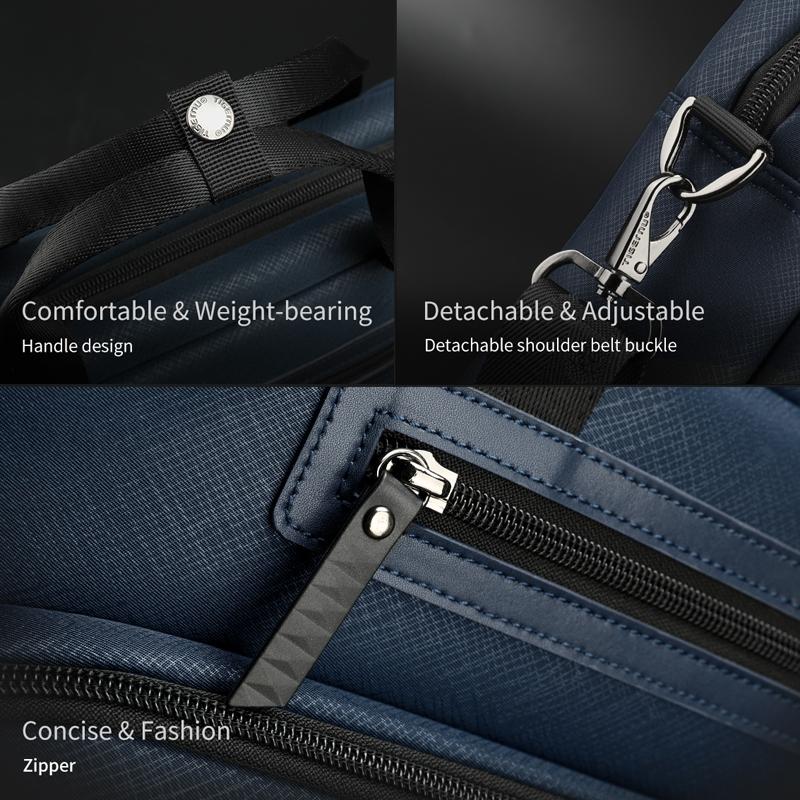 Versatile Men Laptop Briefcase - Black