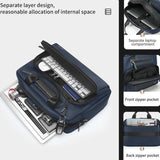 Versatile Men Laptop Briefcase - Black - Close-Up Angle