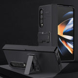 For Samsung Galaxy Z Fold4 5G Anti-Fall King Kong Phone Case - Black