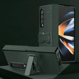 For Samsung Galaxy Z Fold4 5G Anti-Fall King Kong Phone Case - Black - Front View