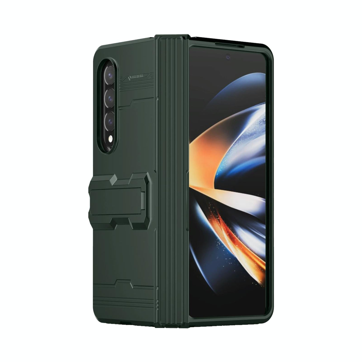 For Samsung Galaxy Z Fold4 5G Anti-Fall King Kong Phone Case - Black