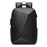 Expandable Usb Laptop Backpack for Business Travel - Black - Side View