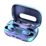 Black True Wireless Bluetooth Earbuds - Front View