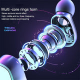Black True Wireless Bluetooth Earbuds - Rear View