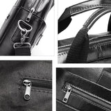 Retro Leather Messenger Bag For Men - Black