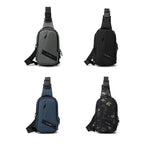 Oxford Cloth Chest Bag Shoulder Messenger - Black