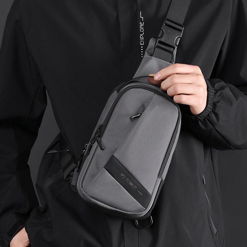 Oxford Cloth Chest Bag Shoulder Messenger - Black