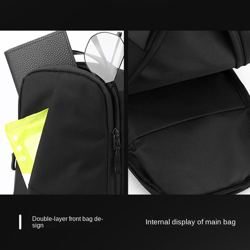 Oxford Cloth Chest Bag Shoulder Messenger - Black