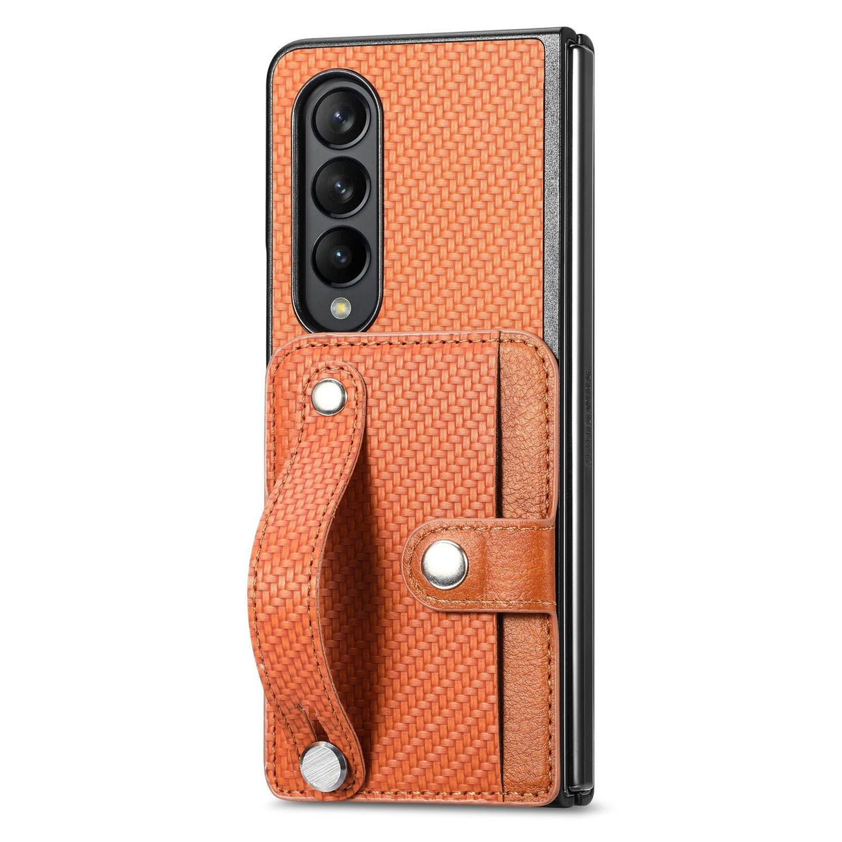 For Samsung Galaxy Z Fold4 5G Wristband Phone Case - Black