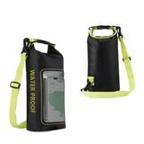 2 In 1 Waterproof Crossbody Phone Bag For Outdoor Cycling Swimming 2L Capacity - Black - 2L