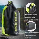 2 In 1 Waterproof Crossbody Phone Bag For Outdoor Cycling Swimming 2L Capacity - Black - 2L