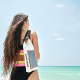 2 In 1 Waterproof Crossbody Phone Bag For Outdoor Cycling Swimming 2L Capacity - Black - 2L