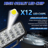 14W 9 - 30V 6 Inch Long Waterproof Car Work Headlight With Wire Set - Close-Up Angle