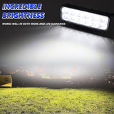 14W 9 - 30V 6 Inch Long Waterproof Car Work Headlight With Wire Set - Extra Image