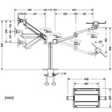 Adjustable Desktop Stand for 17-32 and 12-17 Monitors - Aluminum - Black - Extra Image