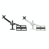 Adjustable Desktop Stand for 17-32 and 12-17 Monitors - Aluminum - Black - Side View