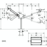 Adjustable Desktop Stand for 17-32 and 12-17 Monitors - Aluminum - Black - 45-Degree Angle