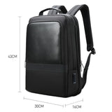 Large Capacity Business Laptop Backpack with Usb & Type-c Port - Black - 45-Degree Angle