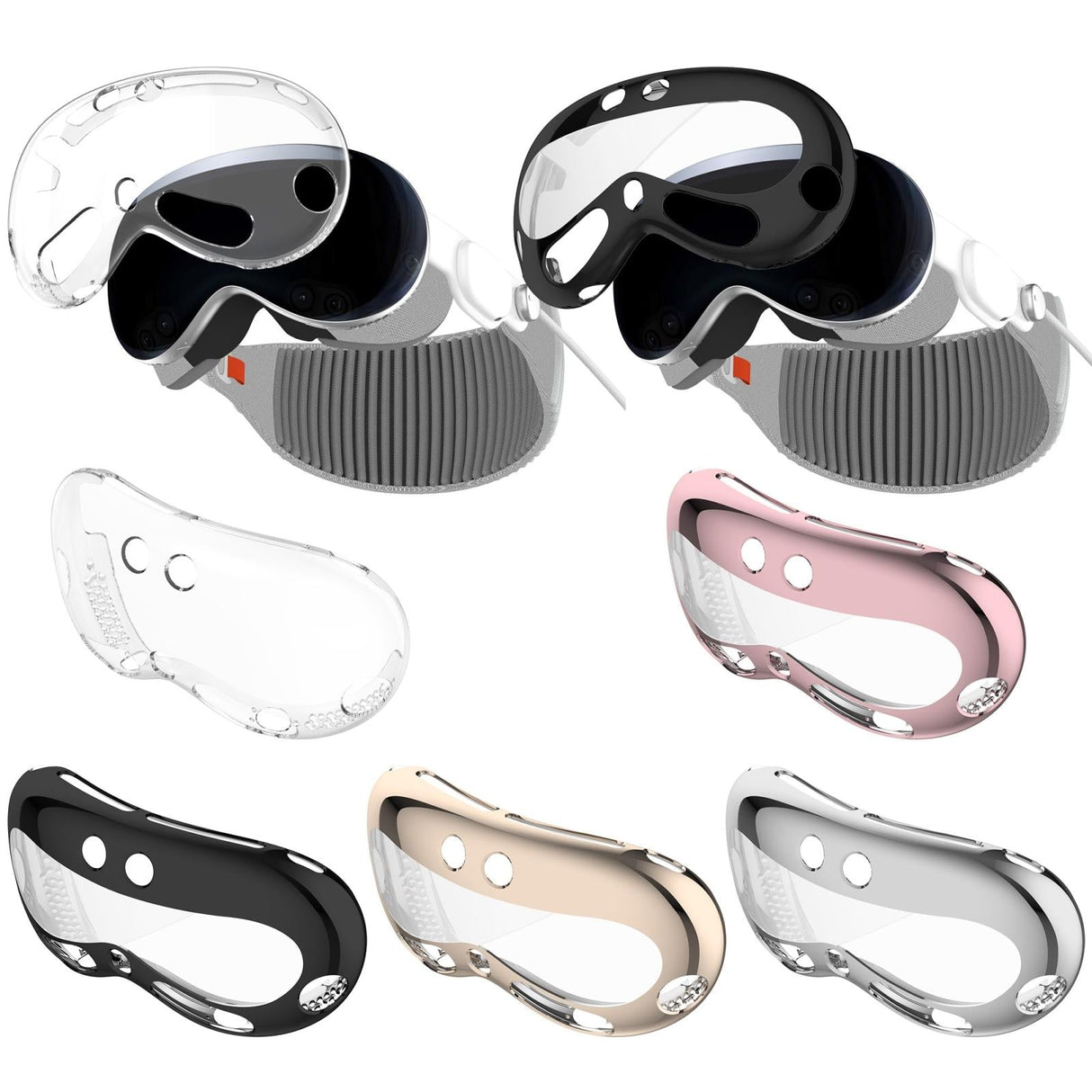 Vr Case for Apple Vision Pro - Electroplated Tpu - Pink
