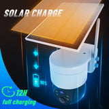 Wireless Solar Camera - 2Mp Hd Ip66 Waterproof - White - Extra Image