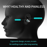 Ultra-light Wireless Earphone with Mic - Bluetooth 5.0 - Ear Clip - Stereo - White