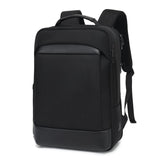 18 Inch Waterproof Double Shoulder Backpack With Usb Black - Front View