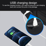 18 Inch Waterproof Double Shoulder Backpack With Usb Black - Top-Down View