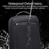 18 Inch Waterproof Double Shoulder Backpack With Usb Black - 45-Degree Angle