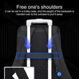 18 Inch Waterproof Double Shoulder Backpack With Usb Black - Close-Up Angle