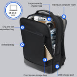 18 Inch Waterproof Double Shoulder Backpack With Usb Black - Low Angle
