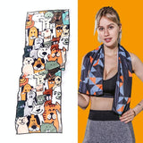 Quick Drying Gym Towel For Sports - Music Festival - Low Angle