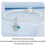 925 Sterling Silver Platinum Plated Zircon Tree Of Life Pendant - Rear View