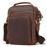 Leather Men Shoulder Bag Mh573 - Khaki