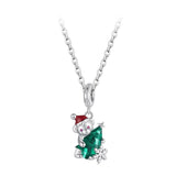 925 Sterling Silver Christmas Bear Pendant - Side View